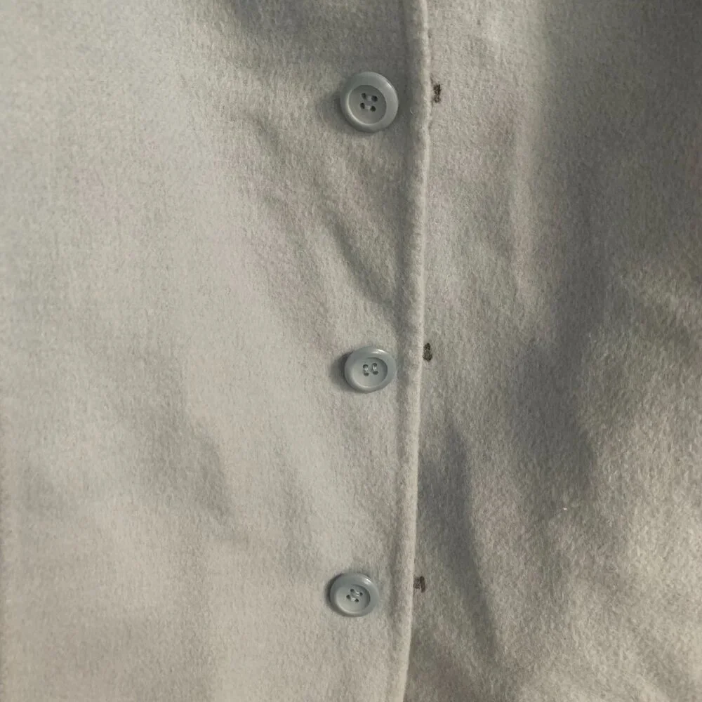 Pendleton Gray Light Blue Reversible Women's Small Button Down Cardigan EUC